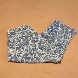 Tehami Floral Print Capris. 2. By Nancy Haley and Clint Eastwood! Pretty Blues.